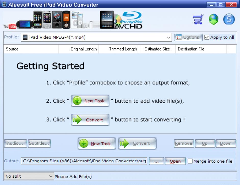 screenshot of program