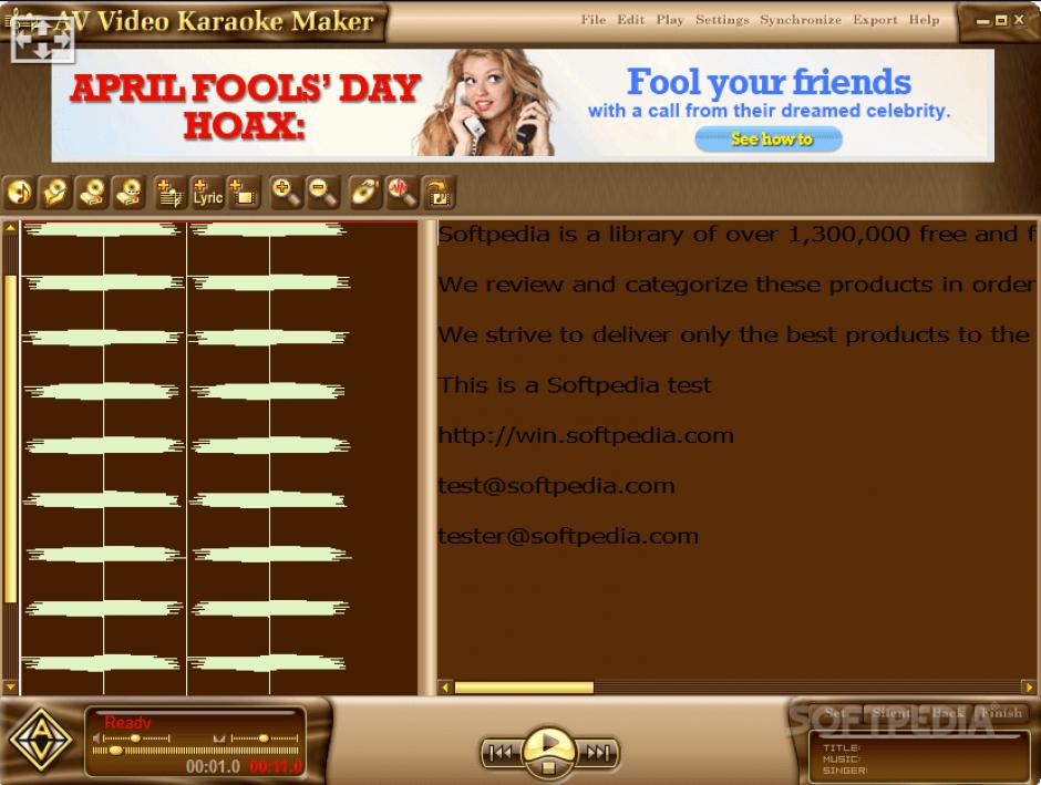 screenshot of program