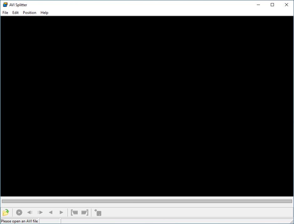 AVI Splitter main screen