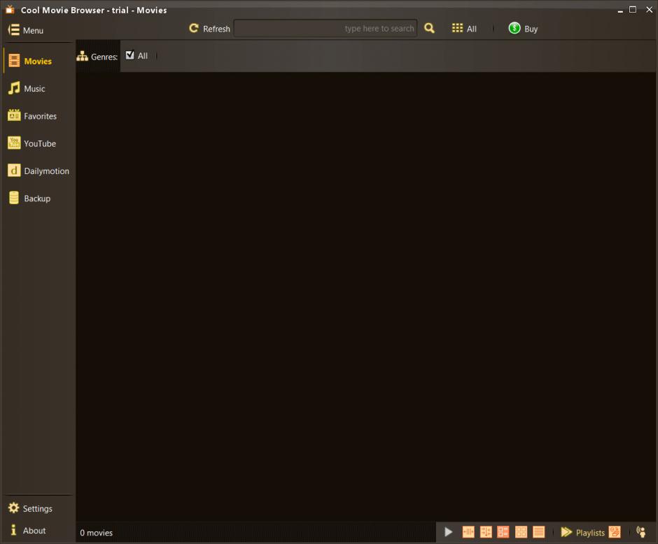 Cool Movie Browser main screen