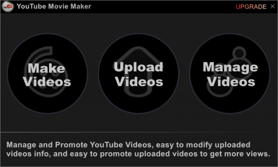 Youtube Movie Maker main screen
