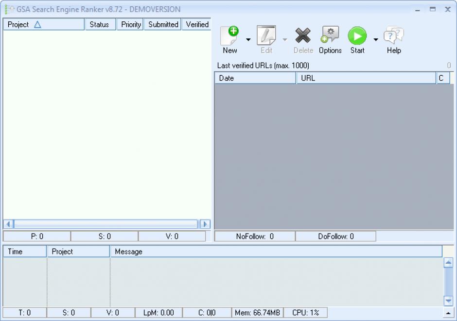 screenshot of program