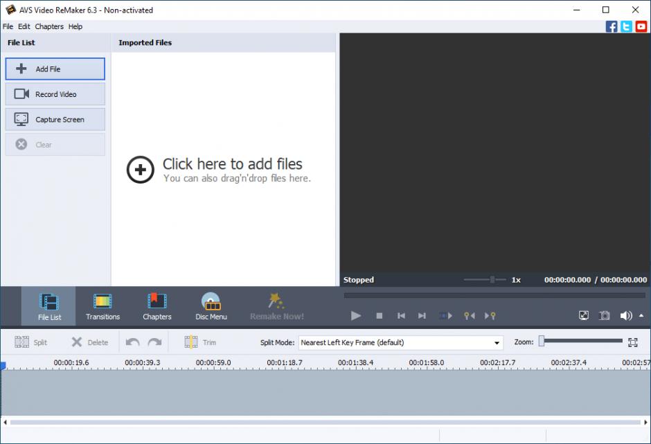 AVS Video ReMaker main screen