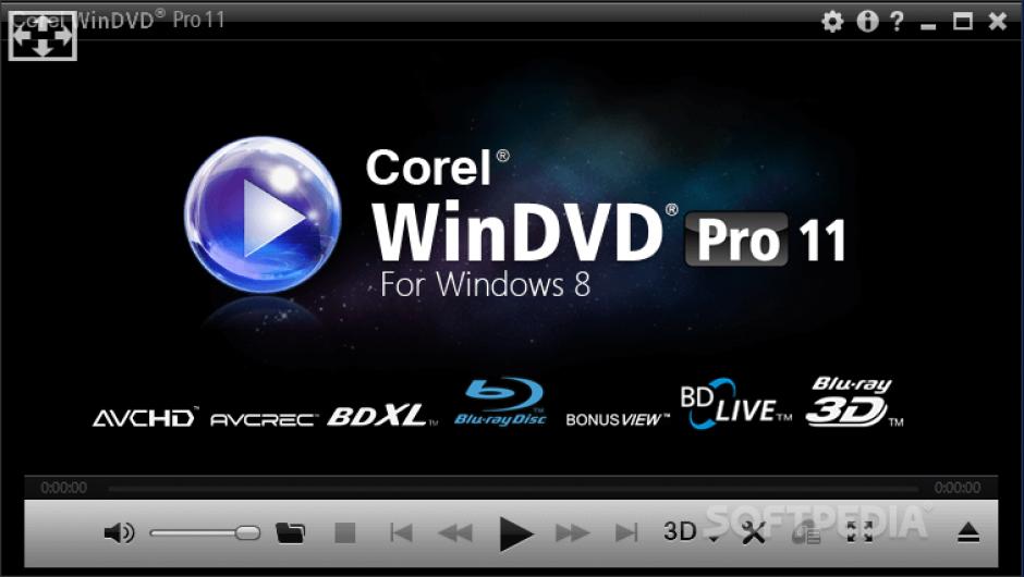 Corel WinDVD Pro main screen