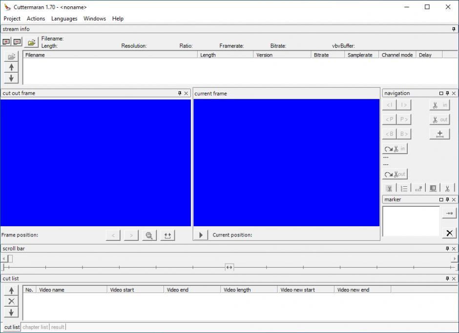 Cuttermaran main screen