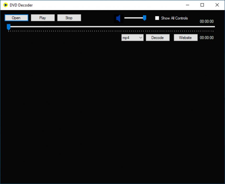 DVD Decoder main screen