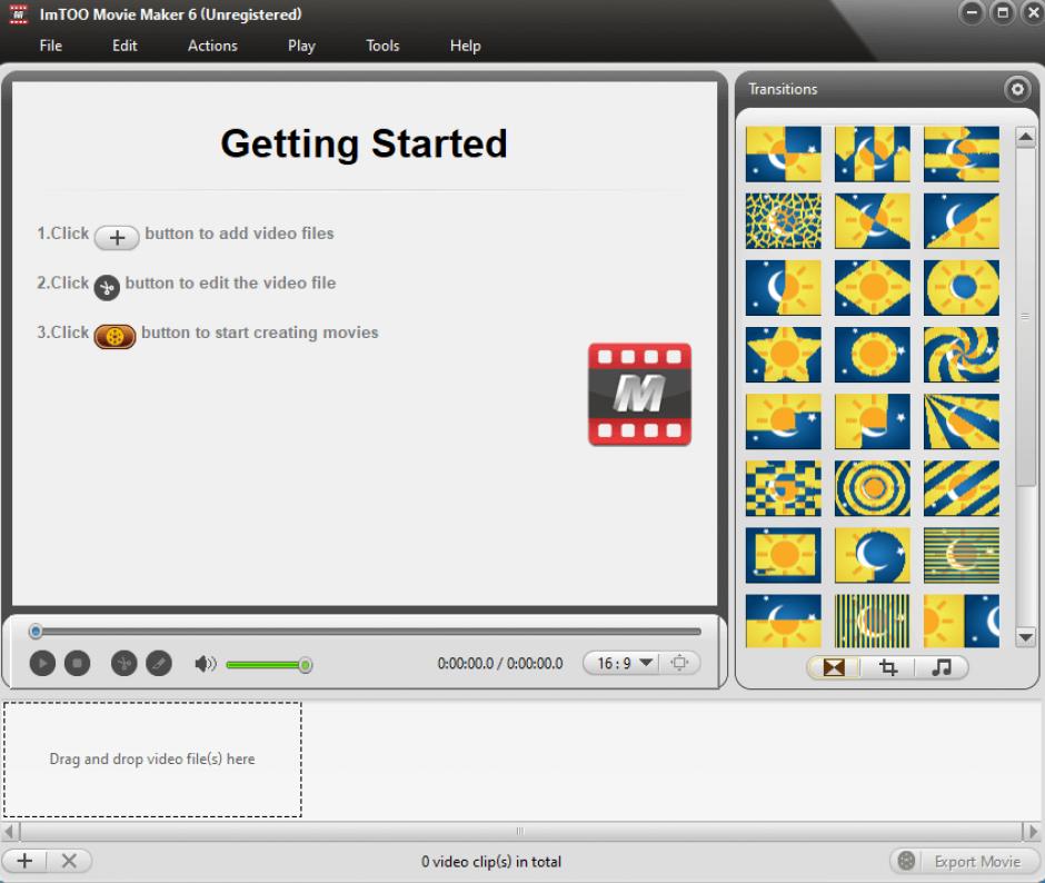 ImTOO Movie Maker main screen