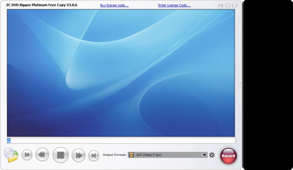 ZC DVD Ripper Platinum main screen