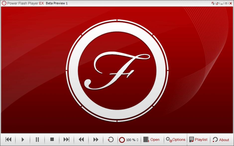 Power Flash Player Beta Preview main screen