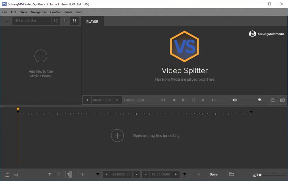 SolveigMM Video Splitter Home Edition main screen