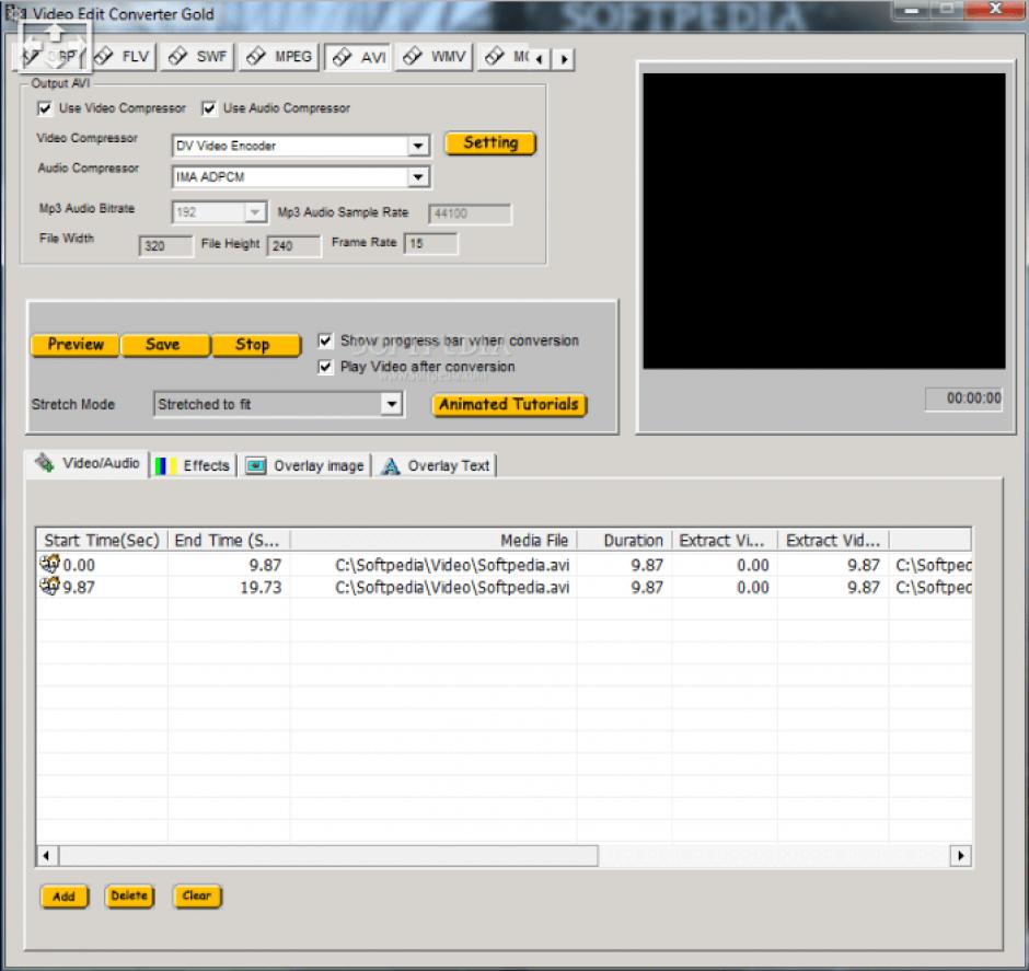 screenshot of program