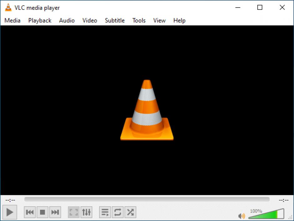 VLC media player main screen