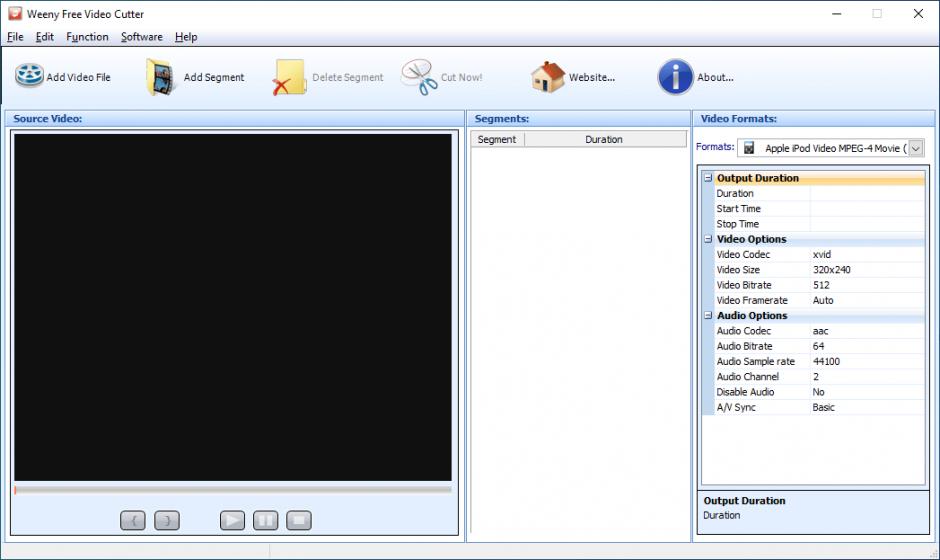 screenshot of program