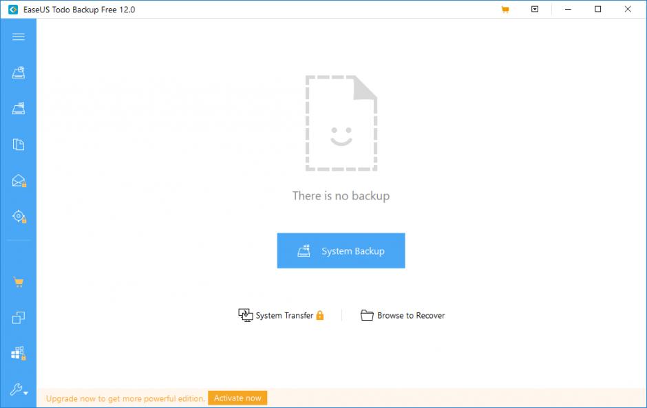 EaseUS Todo Backup Free main screen