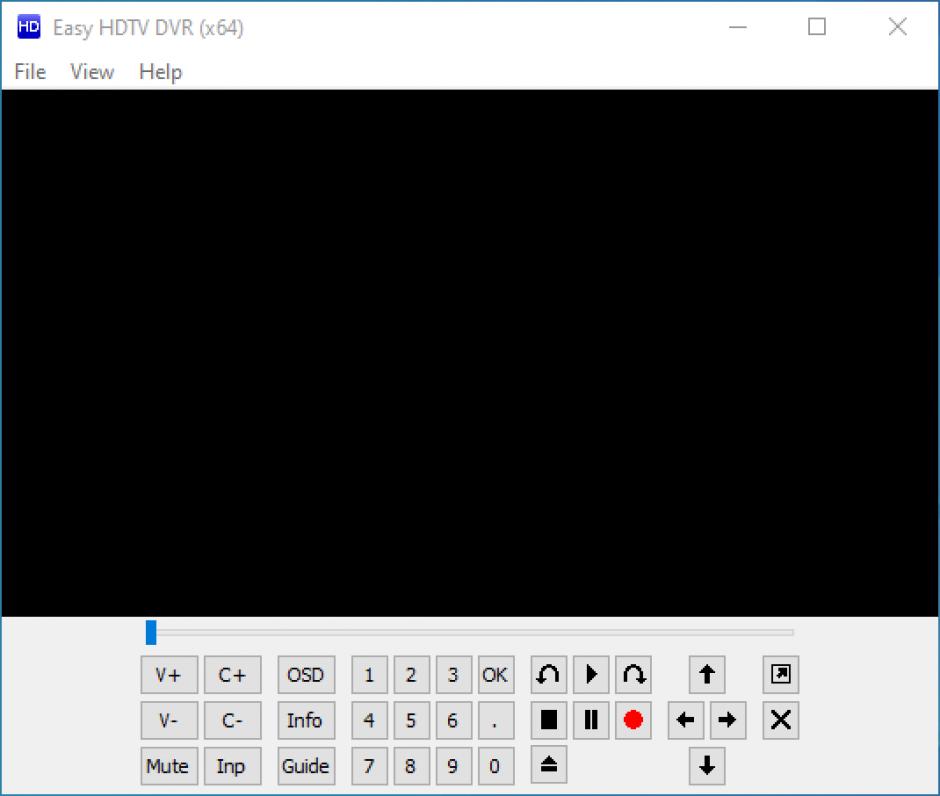 Easy HDTV DVR main screen