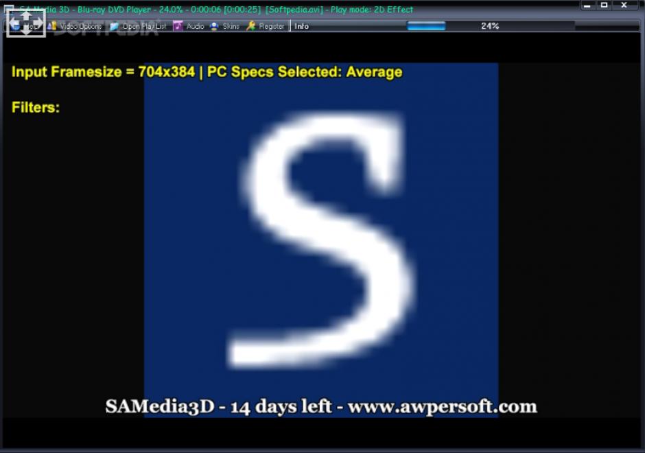 SAMedia3D main screen