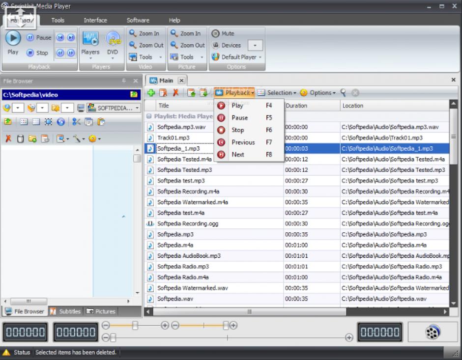 screenshot of program