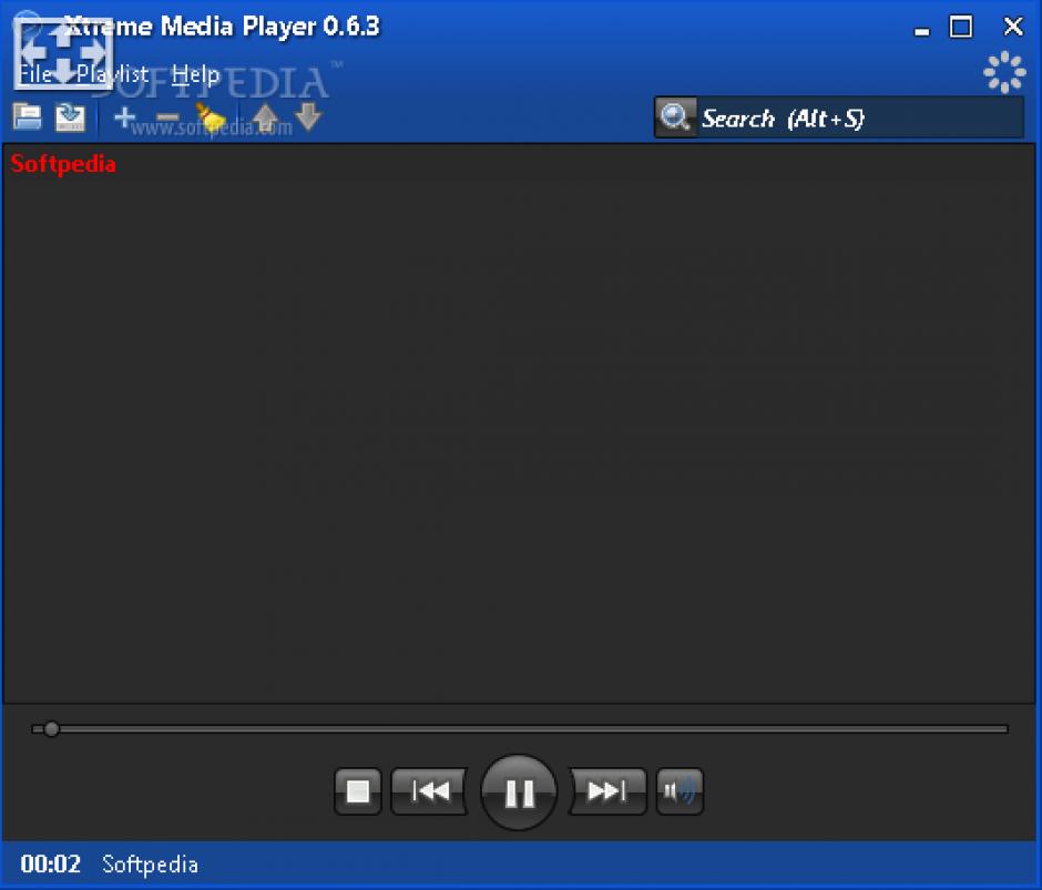 Xtreme Media Player main screen