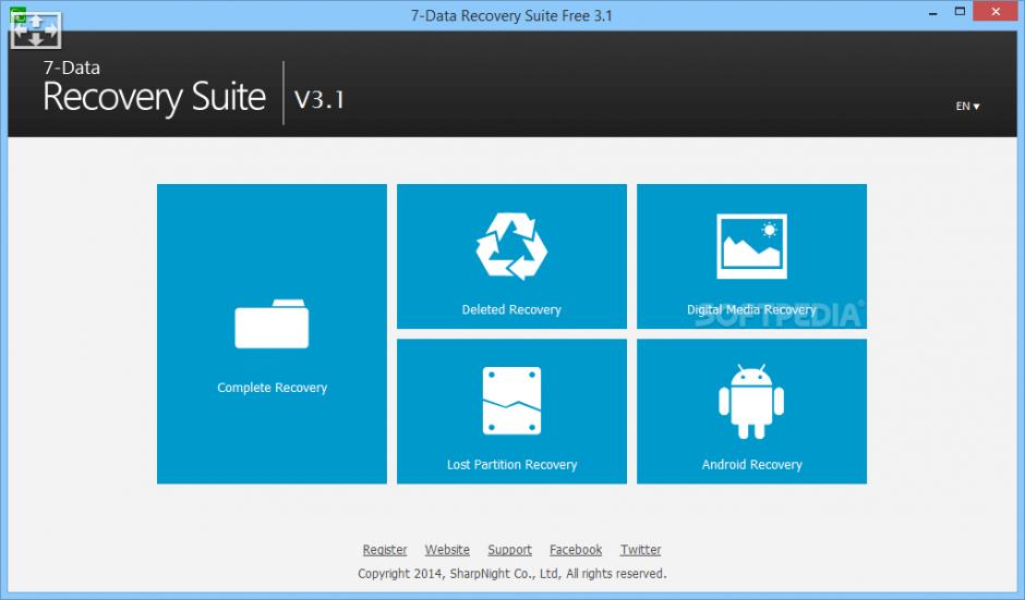 7-Data Recovery Suite main screen