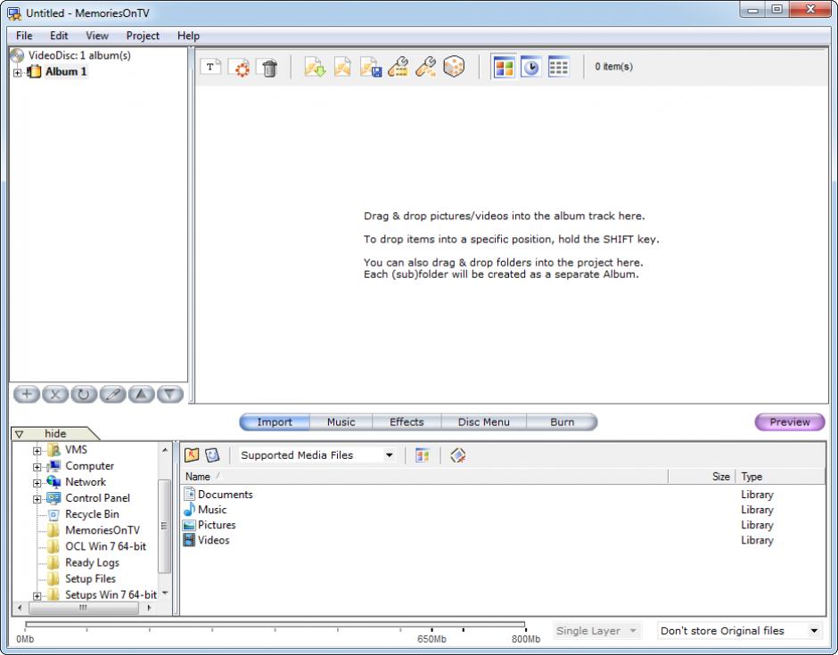 screenshot of program