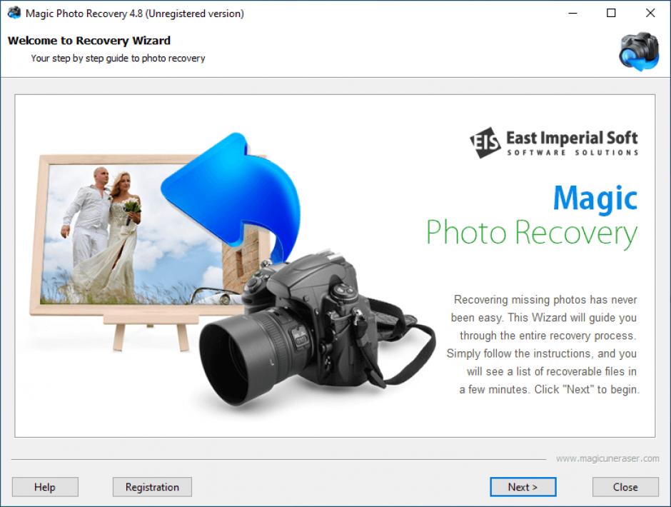 Magic Photo Recovery main screen