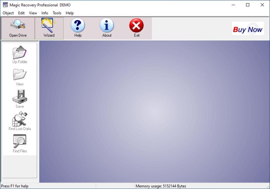 screenshot of program