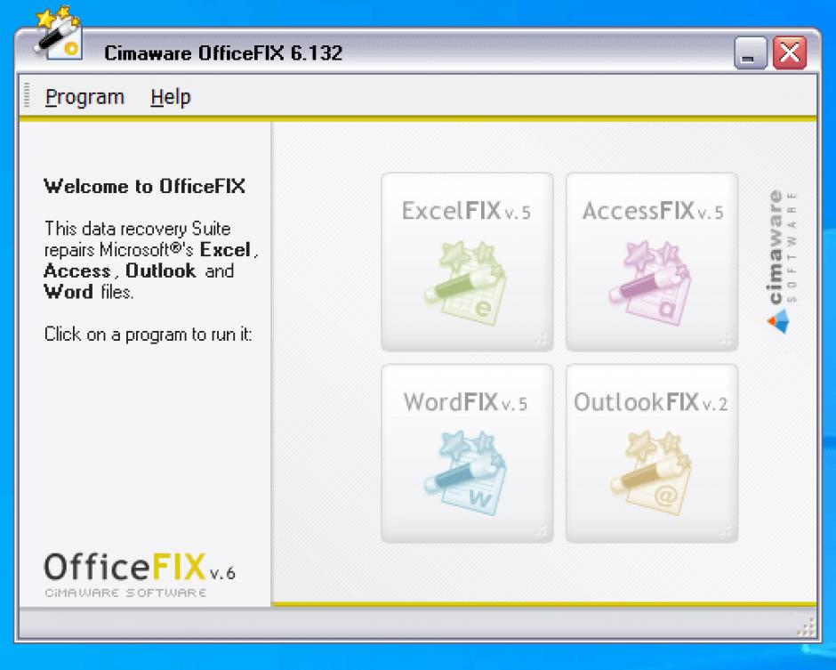 screenshot of program