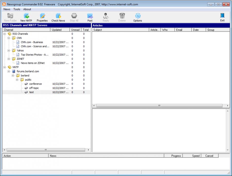 screenshot of program