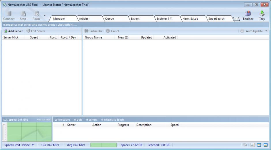 screenshot of program