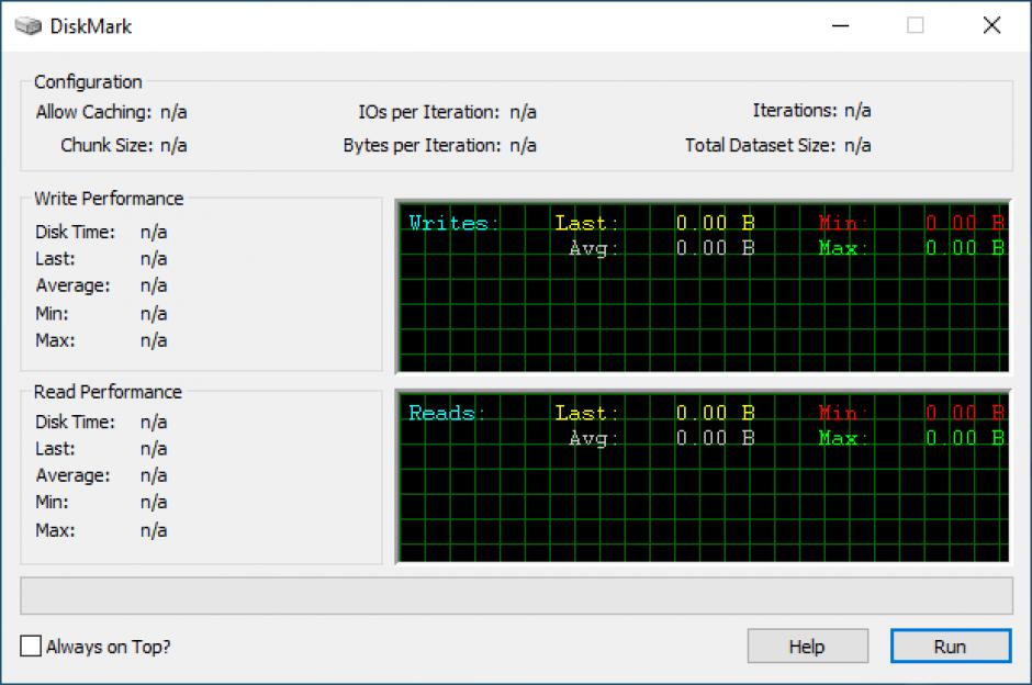 DiskMark main screen