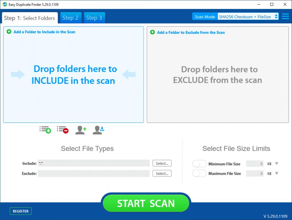 Easy Duplicate Finder main screen