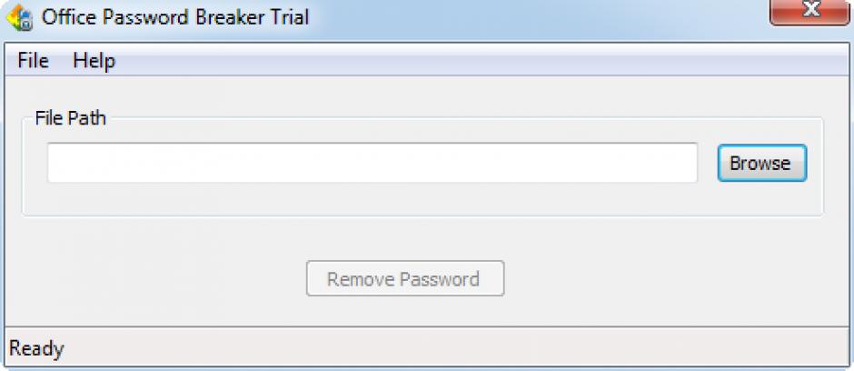 Office Password Breaker main screen