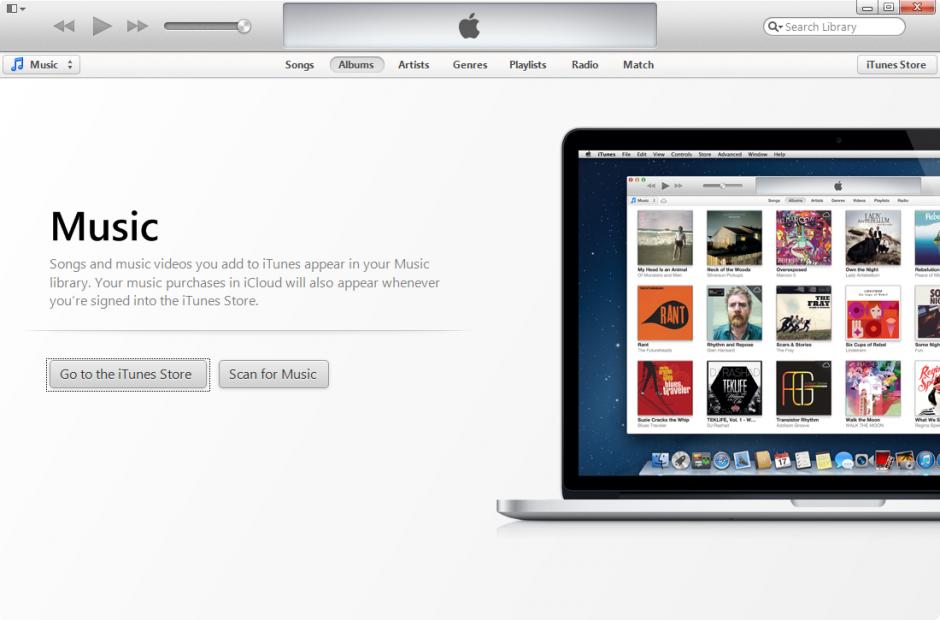 iTunes main screen