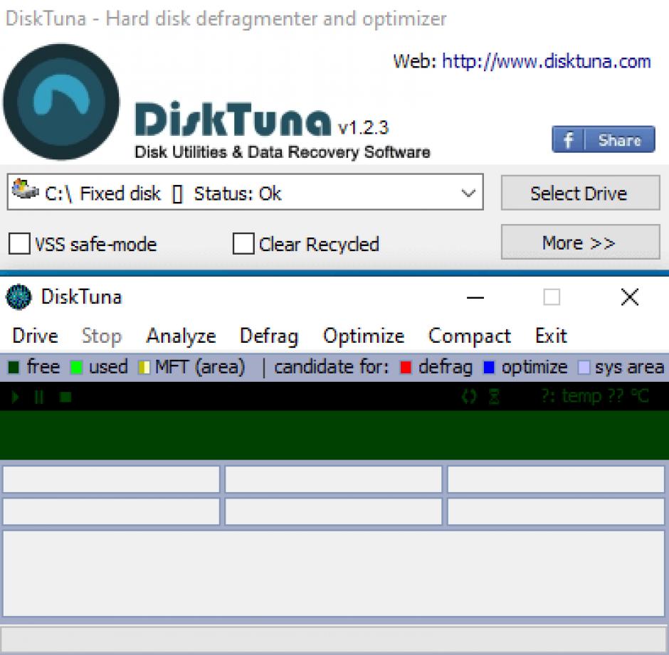 DiskTuna main screen