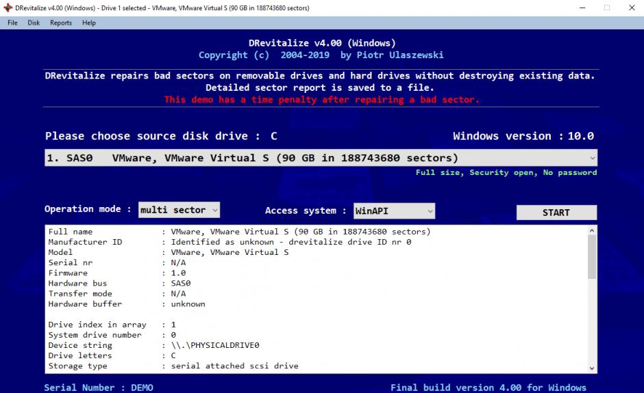 screenshot of program