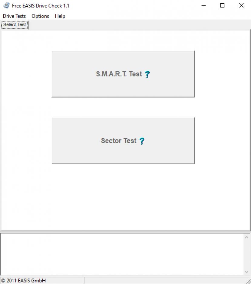 Free EASIS Drive Check main screen