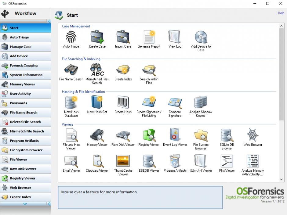 screenshot of program