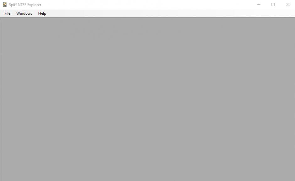 Spiff NTFS Explorer main screen