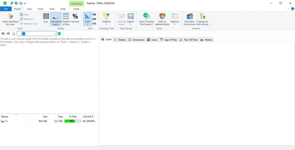 TreeSize Personal main screen