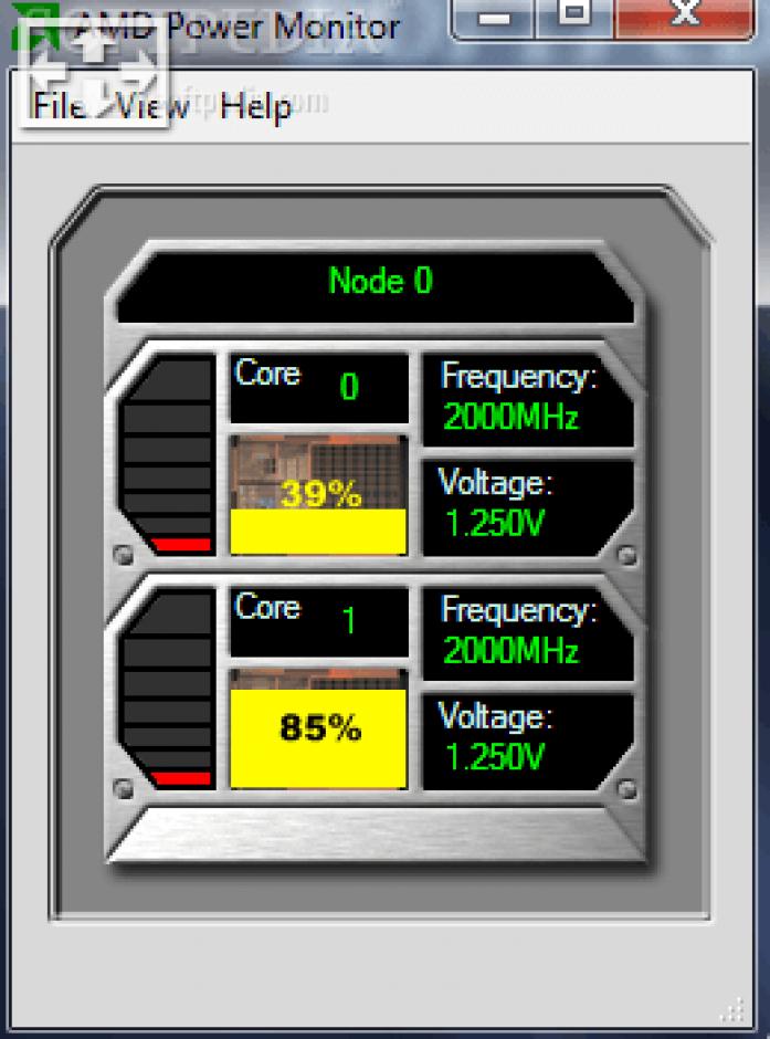 AMD Power Monitor main screen