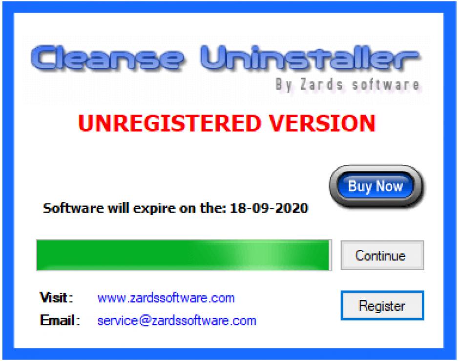 Cleanse Uninstaller Pro main screen