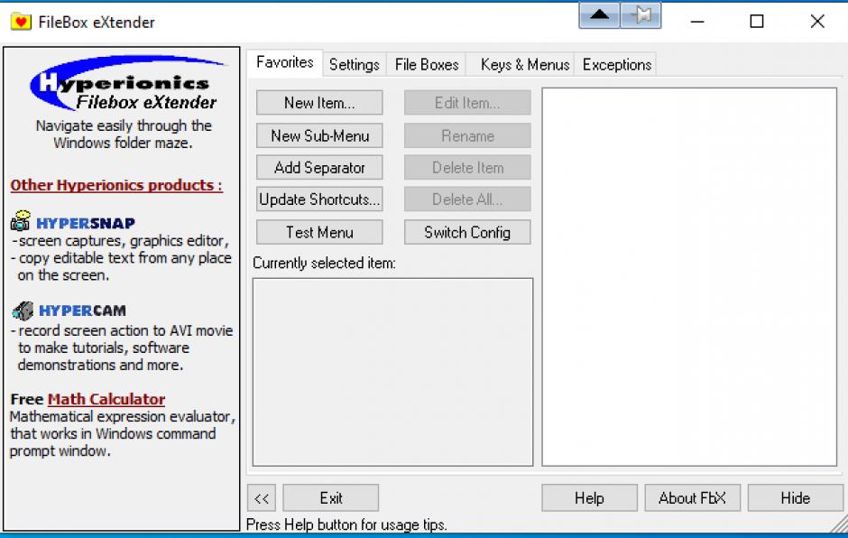 FileBox eXtender main screen