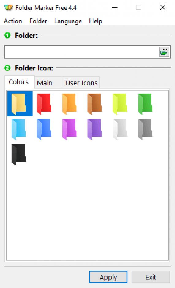 Folder Marker Free main screen