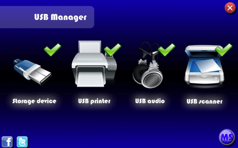 Makesoft USB Manager main screen