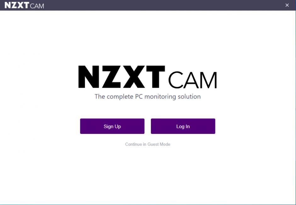 NZXT CAM main screen