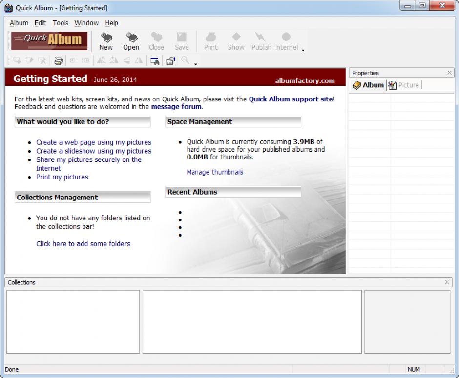 screenshot of program