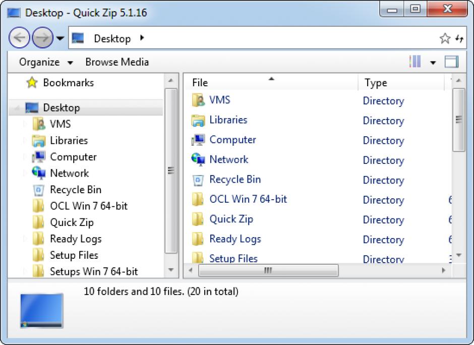 screenshot of program