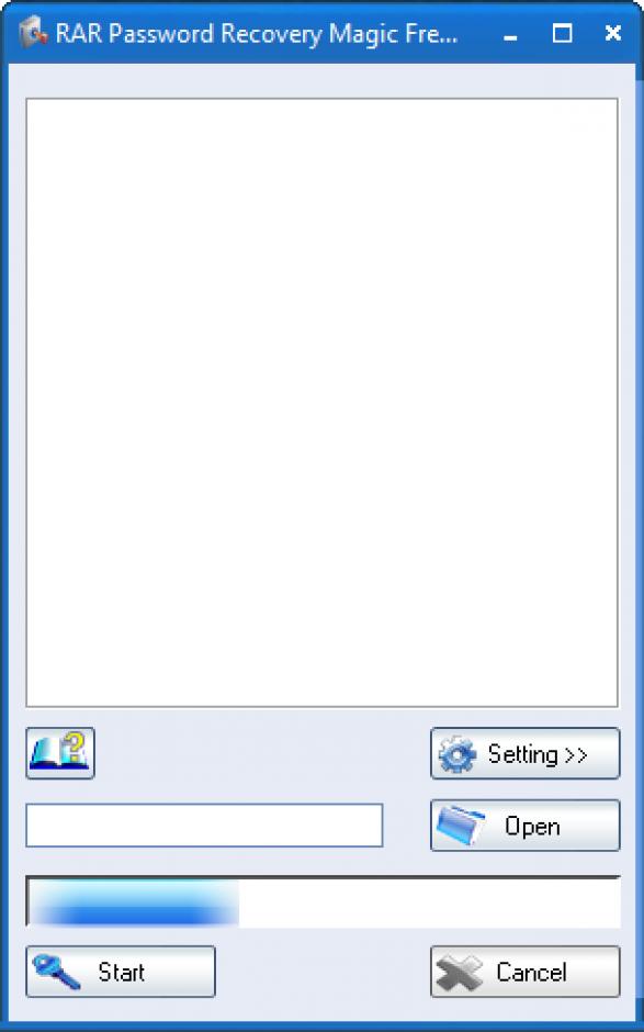 RAR Password Recovery Magic main screen
