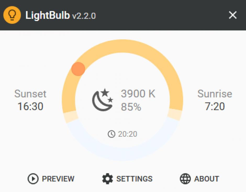 LightBulb main screen
