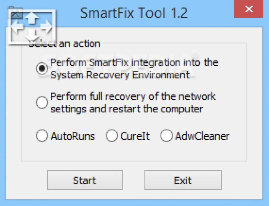 SmartFix Tool main screen